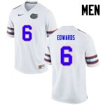 Men's Florida Gators #6 Brian Edwards NCAA Nike White Authentic Stitched College Football Jersey AHE1562II